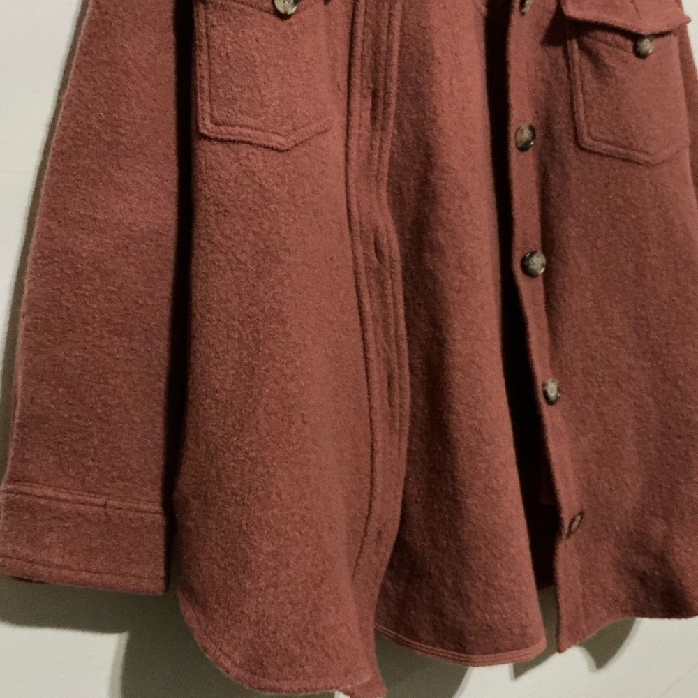Wilfred Free Rust Wool Shacket Jacket - Button Fr… - image 4